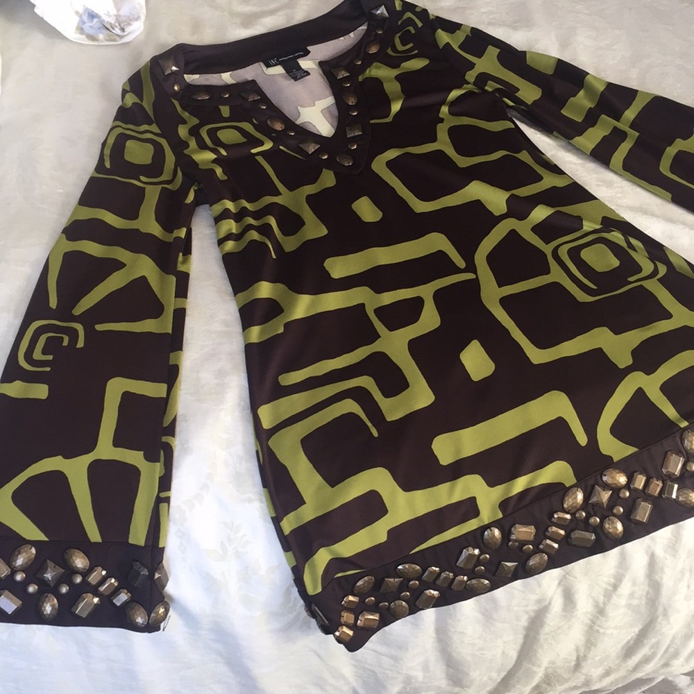 Embellished tunic top